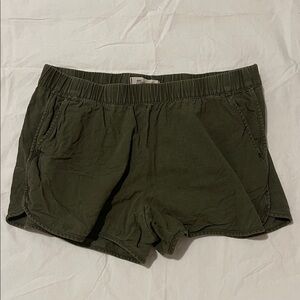 Madewell High Waist Dark Green Shorts